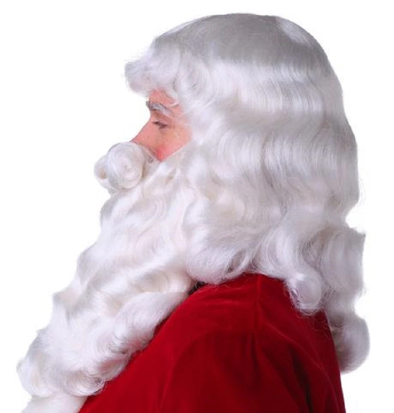 Creative Costuming Wigs & Facial Hair Santa Wig, Beard, Wig Cap & Hair White Combo Set