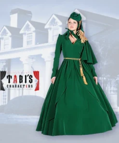 Tabi's Characters Old South Green Curtain Dress (Scarlett's Drapes)