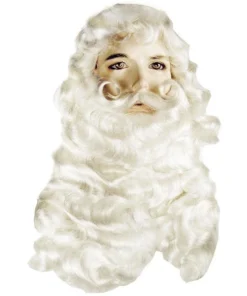Creative Costuming Santa Claus Wig & Beard Set Supreme W/Handmade Mustache